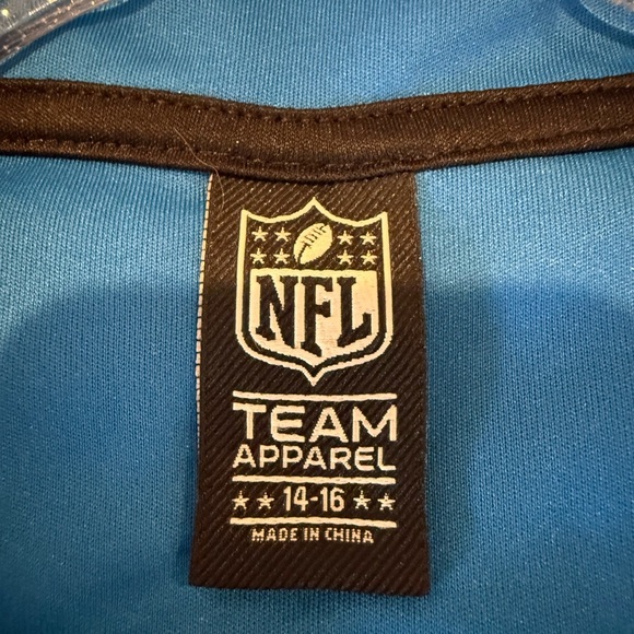 NFL Official Detroit Lions Youth Super Soft Quarter Zip Long Sleeve T-Shirt - Picture 3 of 4